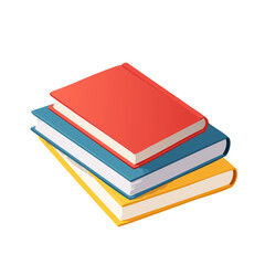 Stack of colorful books learning and education symbol stacked paper books illustration books stacked