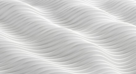 Fototapeta premium Abstract White Wave Pattern on Smooth Surface for Modern Design