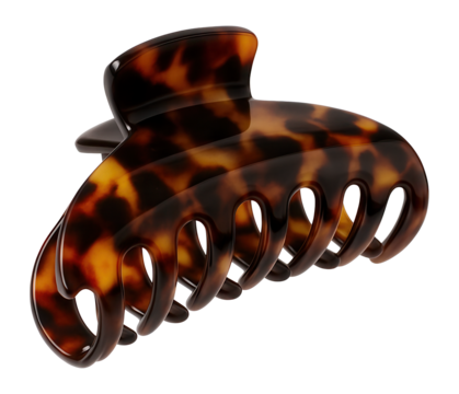 Tortoiseshell pattern hair claw clip.