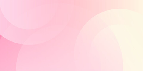 Minimalist banner background, pastel colorful, pink and yellow gradations. Circle effect style geometric, abstract background. Eps 10.