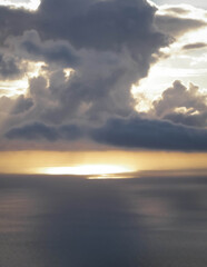 Early morning over Atlantic Ocean.