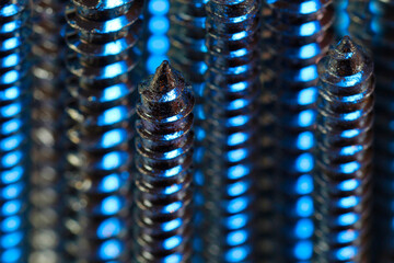 Screws - blue illumination