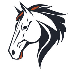 horse logo design concept template	