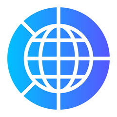 pie chart gradient icon