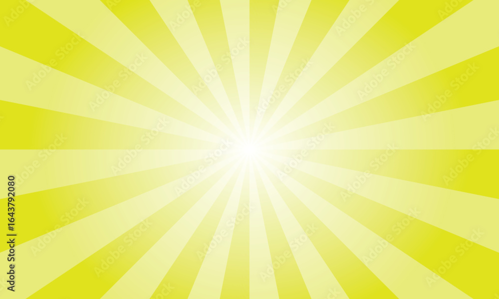 Poster lemon lime yellow sunburst background. abstract rays texture background. sunburst background with ye