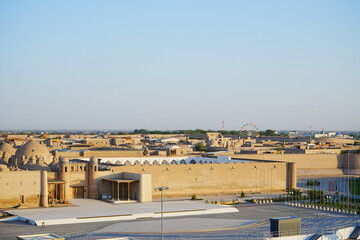 Fototapeta premium Walled Fortress known as Itchan Kala in Khiva, Uzbekistan - ウズベキスタン ヒヴァ イチャンカラ 