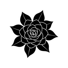 style flower silhouette vector art
