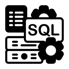 Fototapeta premium SQL Semi Solid Vector Icon