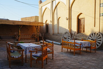 Walled Fortress known as Itchan Kala in Khiva, Uzbekistan - ウズベキスタン ヒヴァ イチャンカラ	