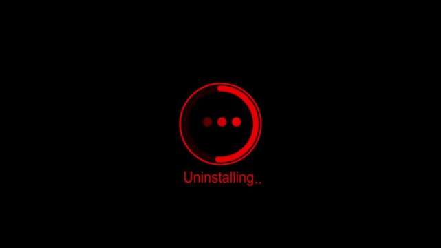 Minimal Circular Progress Bar Animation &ndash; Uninstalling UI Sequence