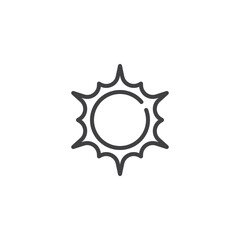Sunshine weather line icon