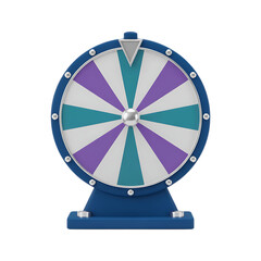 3D render of a colorful wheel of fortune.  Perfect for game, luck, chance concepts.