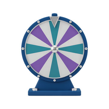 3D render of a colorful wheel of fortune.  Perfect for game, luck, chance concepts.