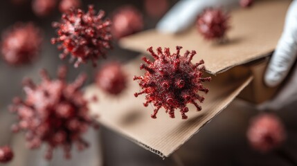 Medical concept image of coronavirus with global health and safety theme