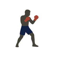 boxer with boxing gloves