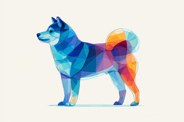 Fototapeta premium shiba, shba inu, dog, puppy, animal, japan, illustration, cartoon, wild, nature, mammal, pet, wildlife, funny, farm, fur, orange, pets, tail, animals, drawing, vector, cute, design, art, isolated,