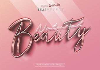 Beauty Natural Text Effect for Cosmetics and Beauty Products
