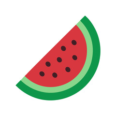 watermelon fruit slice or cross section with seeds vector illustration