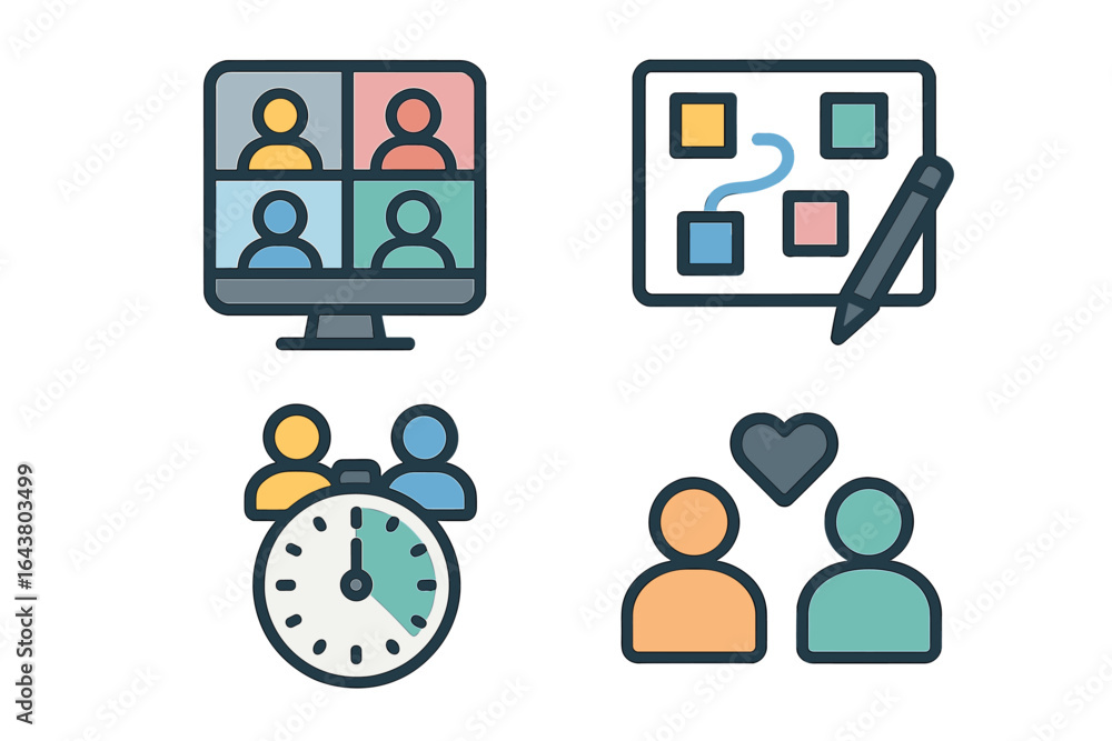Poster remote collaboration tools enhance teamwork and communication for diverse projects in a digital work