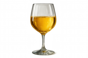 Chilled white wine gleaming in crystal stemware, transparent backdrop enabling seamless graphic design placement