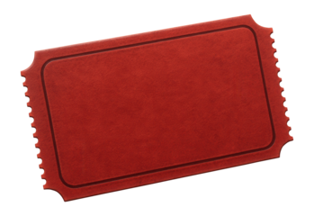Blank vintage red paper ticket.