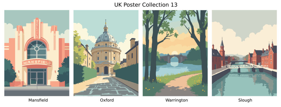Mansfield, Oxford, Warrington, Slough UK Collection