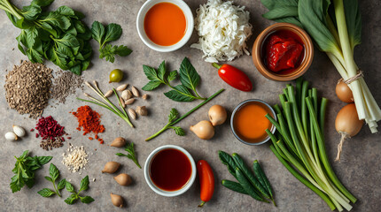 Minimalist Asian Food Flatlay
