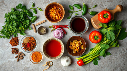 Minimalist Asian Food Flatlay