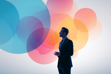 human, people, silhouette, presentation, faith, group, inspiration, idea, announcement, proposal, sales, persuasion, announcer, anchor, businessman, salesman, host, expert, planner, consultant, lawyer