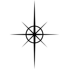 Star shape with sharp and symmetrical rays, Y2K Elements 