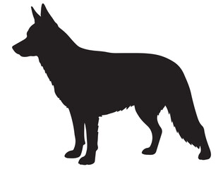 AUSTRALIAN KELPIE DOG SILHOUETTE
