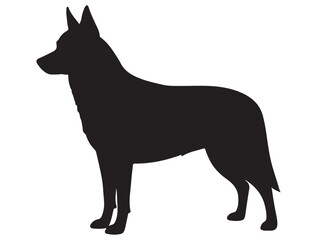 AUSTRALIAN KELPIE DOG SILHOUETTE