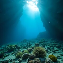 Fototapeta premium underwater scene with coral reef