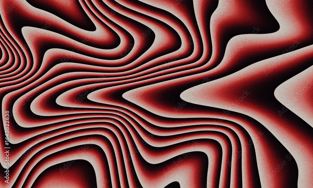Poster abstract red and white swirling pattern with textured gradient effect new 2025 trendy liquid gradien