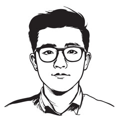 Fototapeta premium portrait of a man wearing glasses