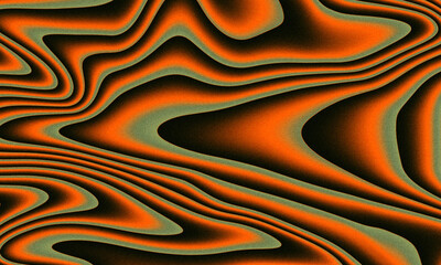 Vibrant Abstract Wavy Pattern with Orange and Green Tones new 2025 trendy liquid gradient background