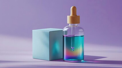 Pastel Cosmetic Dropper Bottle with Wooden Cap