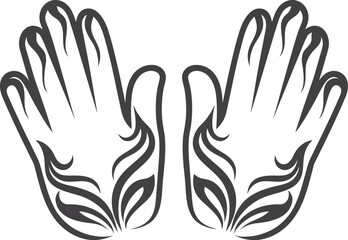Fototapeta premium hands icon vector illustration