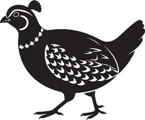 Obraz premium northern bobwhite quail vector silhouette, northern bobwhite quail clipart vector