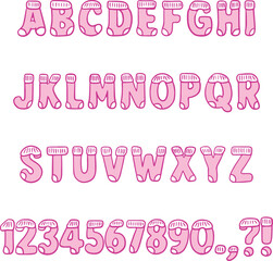 Fabric Socks Alphabet Lettering ABC Text Font
