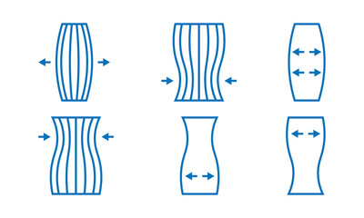 pressure impact icon, line vector pictogram
