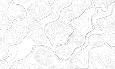 Abstract wavy topographic line background. Seamless pattern and banner design. Modern and dynamic feel to topographic mapping vector illustration.