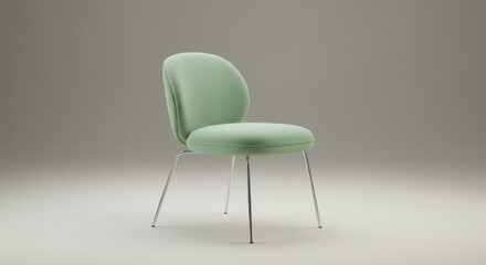 green chair in the room