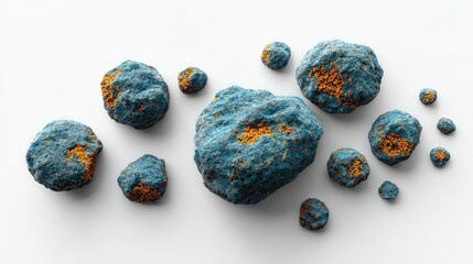 Abstract Colorful Geometric Shapes On White Background