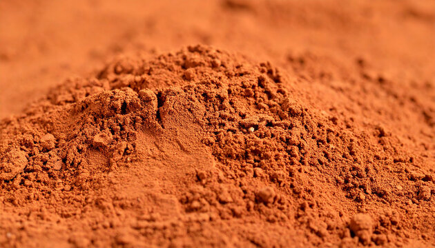 Natural bentonite or kaolin clay with fine earthy texture. Red annatto or rosehip powder. Iron oxide