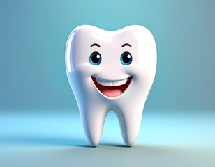 Cartoon tooth with a happy expression (1)