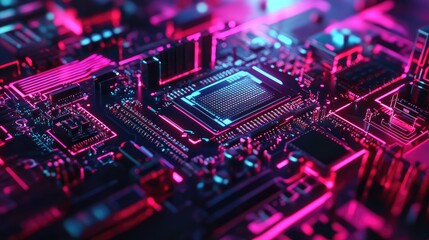 Obraz premium gaming streaming motherboard