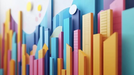 Obraz premium transformation morphing financial report