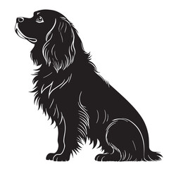 black cavalier Silhouette Vector, High Quality Illustration on White Background