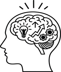 Positive mind concept icon isolated on white background